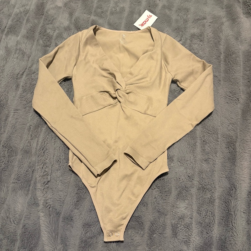 Aura Taupe Long Sleeve Top